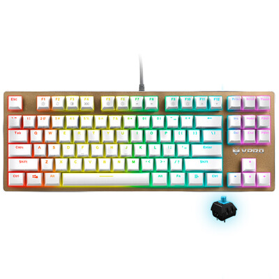

Rapoo V500RGB 87-key backlight game mechanical keyboard backlight keyboard game keyboard eat chicken keyboard computer keyboard golden green axis