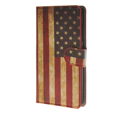 

MOONCASE U.S American Flag Leather Wallet Flip Card Slot Stand Pouch чехол для Microsoft Lumia 540 A09