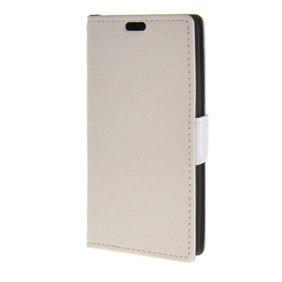 

MOONCASE Simple style Leather Wallet Flip Card Stand Back Case Cover for LG Leon 4G LTE C40 H340n White