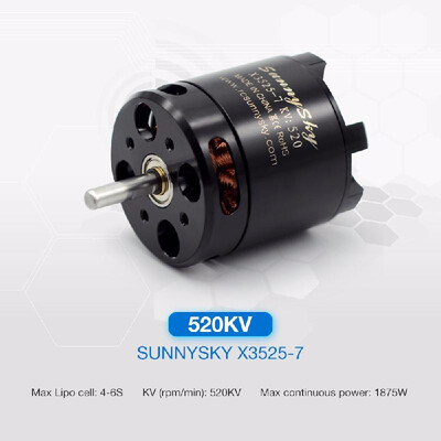 

SUNNYSKY X3525-7 520KV 4-6S Brushless Motor for RC Airplane Fixed-wing Aircraft