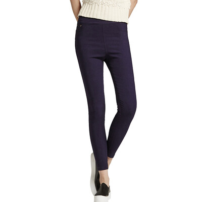 

Antarctic Nanjiren Leggings High waist Slim pants pants fashion simple pencil pants Navy blue M 16068