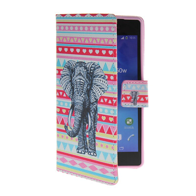 

MOONCASE Pattern Style Leather Side Flip Wallet Card Slot Pouch Stand Shell Back ЧЕХОЛ ДЛЯ Sony Xperia Z2