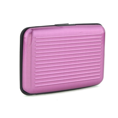 

Multi Color Credit Metal Holder Wallet ID Purse Business Card PURPLE PINK