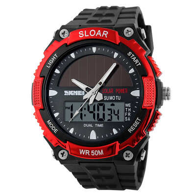 

SKMEI 0931 Mens Energy Solar Digital Military Waterproof Sport LED Watches