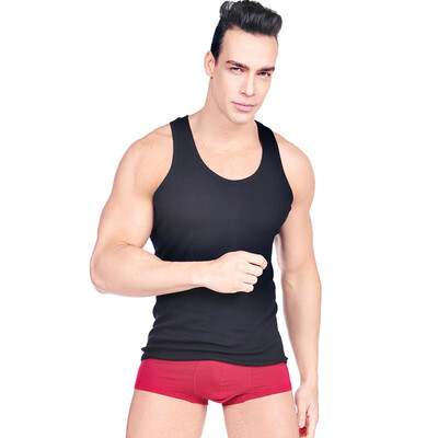 

Langsha Men Vest Stretch Solid Color Sports Повседневная мода Модная нить Хлопок Жилет Черный 180 / XXL