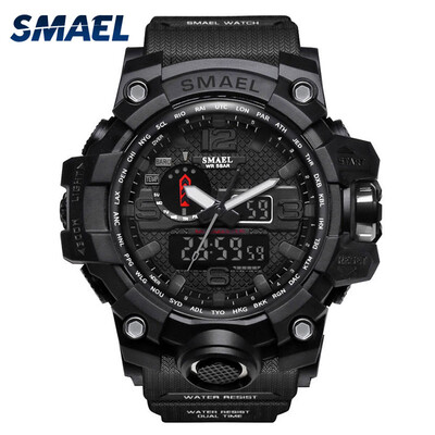

Mens Stylish Sports Multi-function Electronic Waterproof Watch Dual Display Wristwatches