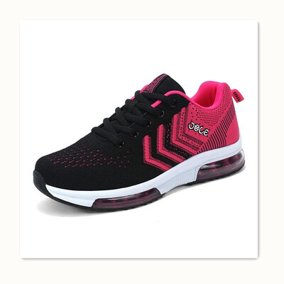 

2018 mens spring&summer men&women couple models flying woven cushion running shoes mesh weaving