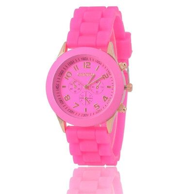 

New Men Women Geneva Silicone Rubber Jelly Gel Quartz Analog Sports Wrist Watch