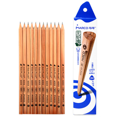 

Marco 6003-2H-12CB Writing pencils original wooden triangular rod 2H 12pcsbox