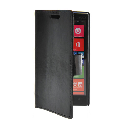 

MOONCASE Slim Leather Side Flip Wallet Card Slot Pouch Stand Shell Back ЧЕХОЛ ДЛЯ Nokia Lumia 930 Black