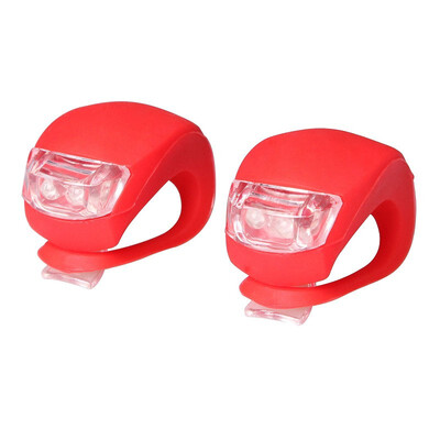 

Red Silicone Top Quality Bicycle Front&Rear Lights Kit Set LED Mountain Bike New