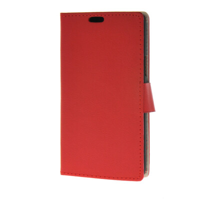 

MOONCASE Leather Side Flip Wallet Card Holder Stand Shell Pouch ЧЕХОЛ ДЛЯ Samsung Galaxy Grand Max G720NO Red