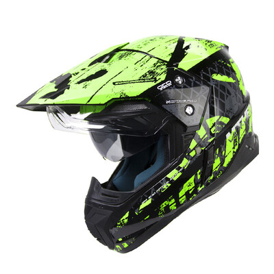 

MT HELMETS 628A motorcycle helmet double lens off-road helmet winter personality cool men&women rally car full helmet helmet black green slap XXL code