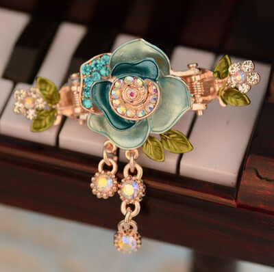 

Retro hairpin hairpin Fine painted crystal crab grasping clip Hot spot selling head ornaments
