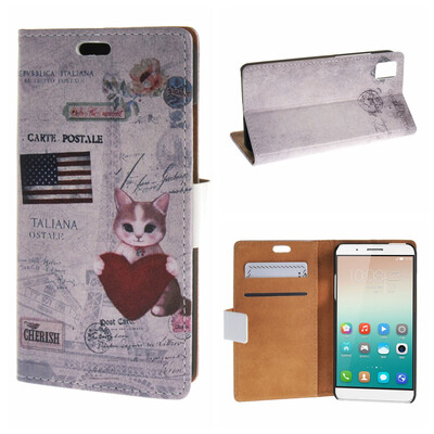 

MOONCASE for Huawei Honor 7i Case Flip Wallet Card Slot Stand Leather Folio Pouch Case Cover /a09