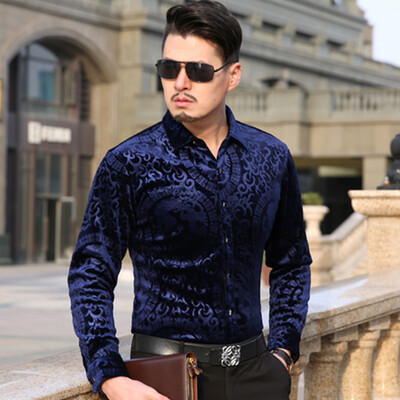 

Mens Shirts British Style Full Sleeve Shirts Male Slim Casual Clothes Mens Dress Shirt