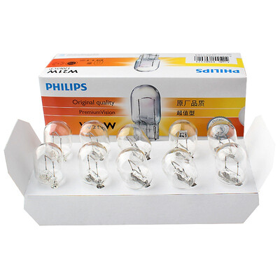 

Philips (PHILIPS) значение двухглавой индикаторной лампочки W21W автомобильная лампочка 10 пачек