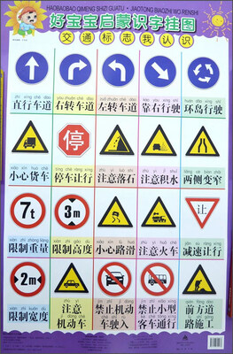 

好宝宝启蒙识字挂图 交通标志我认识