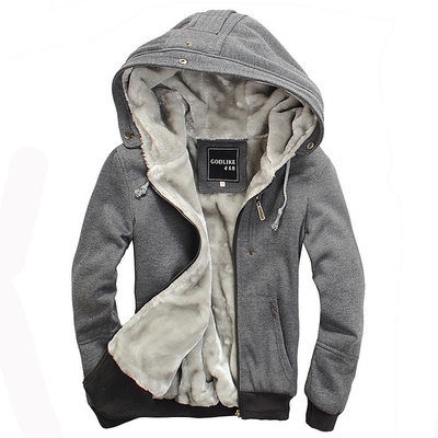 

Zogaa Men's Hoodie Thick Add wool Cardigan Fashion Casual
