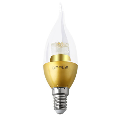 

【Jingdong Supermarket】 Op lighting LED bulb crystal candle bubble E14 lamp holder small screw candle bubble pull bubble 3w warm white