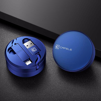 

Cafele 2 in 1 Micro&8 Pin USB Cable for iPhone Xiaomi Huawei 130cm Portable Retractable 5V 2A USB Charging Cable