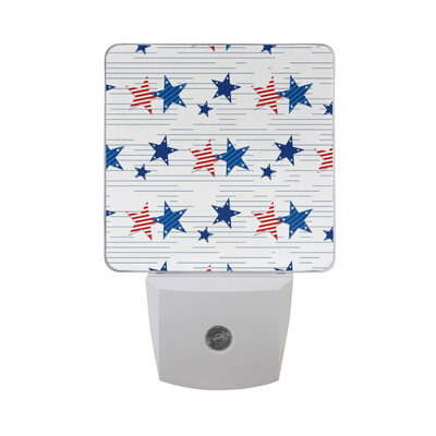 

ALAZA LED Night Light With Smart Dusk To Dawn SensorJuly 4Th Independence Day Plug In Night Light
