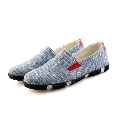 

Summer mens canvas casual shoes Korean version of the wild personality lazy shoes fashion peas tide shoes old Beijing cloth shoes