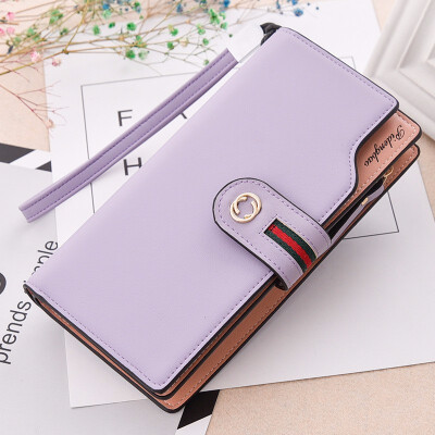 

Ladies Wallet long zipper clasp hand bag student mobile phone bag