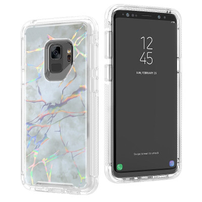 

MOONCASE Samsung Galaxy S9 Marble Laser Phone Case Series - Light Gray