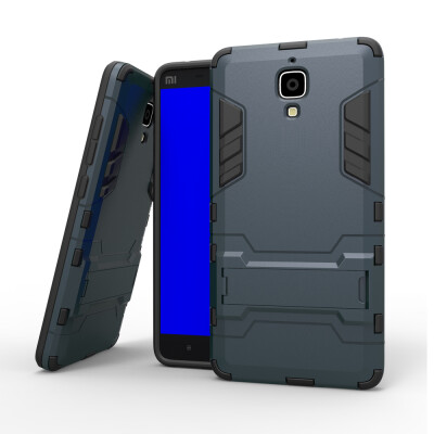 

MOONCASE Hybrid Kickstand PC+TPU Protection Shell 2 in 1 Case Cover for Xiaomi Rice 4 Mi4