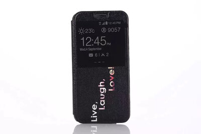 

MITI-Samsung Galaxy S6 Case View Slim Leather Flip Pouch Bracket Back Cover
