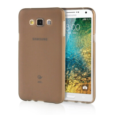 

MOONCASE Transparent Soft Flexible Silicone Gel TPU Skin Shell Back Case Cover for Samsung Galaxy E7 Grey