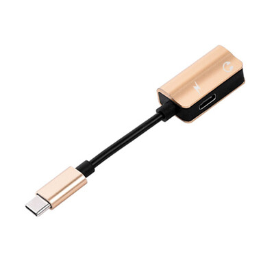 

TYPE-C two-in-one extension cable Xiaomi Huawei p20 hammer music as mobile phone headset call song adapter