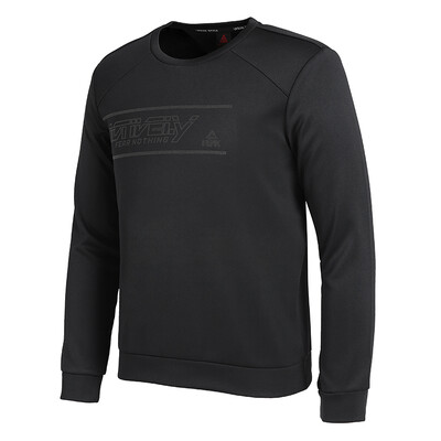 

PEAK mens autumn&winter new round neck caught fur warm sweater comfortable sports shirt DF684041 black L code