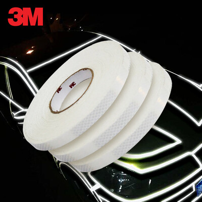 

3M diamond-grade reflective strip car motorcycle electric car reflective stickers night driving safety warning car stickers diamond white 15 cm 1 m
