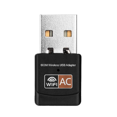 

USB WiFi Adapter 600Mbps Dual Band Wireless Network Adapter Dongle 24GHz 50GHz Ethernet 80211AC for Laptop Desktop Tablet PC