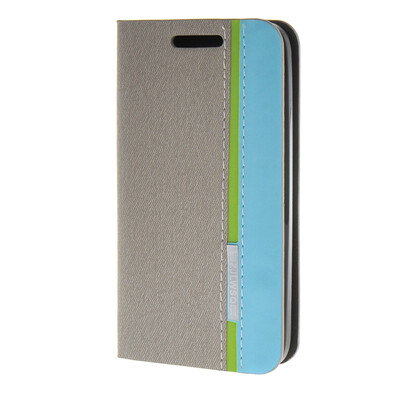 

MOONCASE ЧЕХОЛ ДЛЯ WIKO Sunset Minimalist style Leather Card Wallet Flip Slot Bracket Back Cover Grey