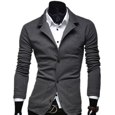 

Zogaa New Mens Suit Knitting Single-breasted Casual Fashion