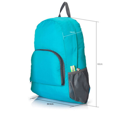 

Portable Zipper Soild Nylon Daily Traveling Backpacks Shoulder Bags Folding Bag