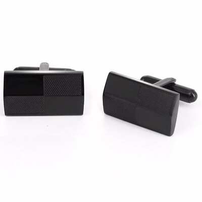 

4-Parts SmoothSand Surface Gentle Mens Square Cufflinks