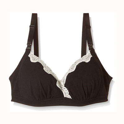 

Japanese dog printing breast bra without rims anti-sagging large size cotton front opening buckle feeding gathered pregnant women