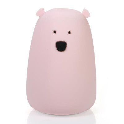 

White Bear Night Light Silicone Tap Light Desk Light Rechargeable Light Cute Bedside Lamp Colorful Light Color Changing Light Nurs