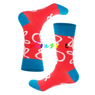 

LIONZONE 2018 Hot Happy Socks Men Women Unisex With Stripes Design Cotton Travertine Casual Crew Socks Funny Gift