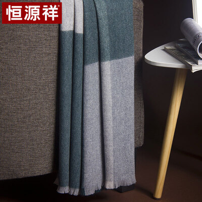 

Hengyuan Xiang ladies cashmere plain scarf shawl dual-use autumn&winter fashion warm Jing with gift box 50M18116 dark green