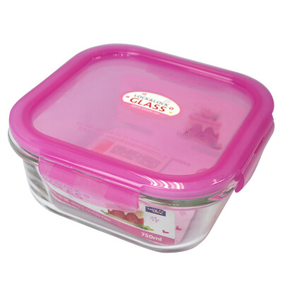 

Lock & Lock Sealed Heat Resistant Glass Storage Container Refrigerator Storage Microwave Lunch Box 750ml LLG224-PKT Pink