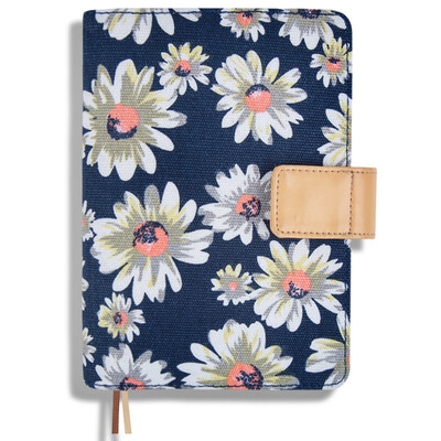 

Kinbor cotton linen A5 hand book hand account notes diary with horizontal blank core blue&white DTB70003