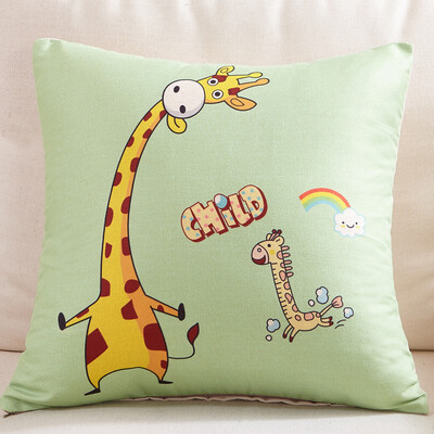 

Jiuzhou Lulu textile pillow sofa cushions Office Pillow headrest back car waist cushion waist pillow with core giraffe 45x45cm