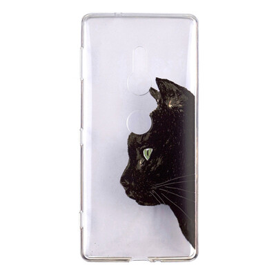 

MOONCASE Sony Xperia XZ2 high transparency painted TPU - black cat head