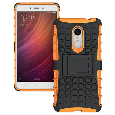 

Fivice Xiaomi Redmi note 4 note 4X Case TPU anti-fall tire pattern back clip bracket phone case