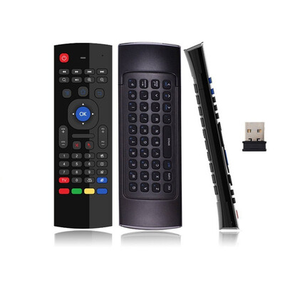 

MX 24G Wireless Remote Control Keyboard Air Mouse - BLACK Full keyboard&TV remote Frequency range 2424835GHz